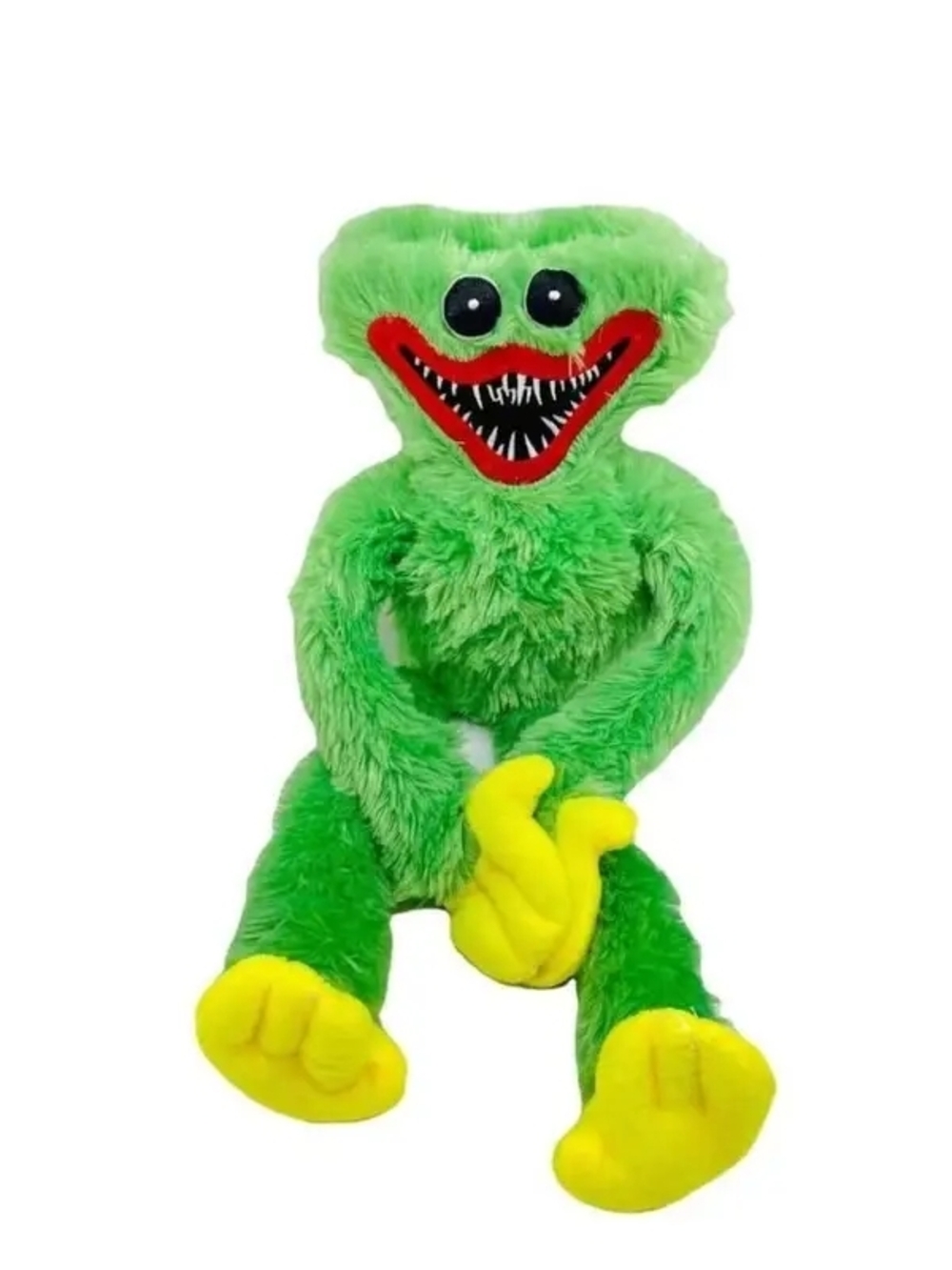 Poppy Playtime Green Huggy Wuggy Plush Monster Toy with Yellow Hands/Feet NWOT